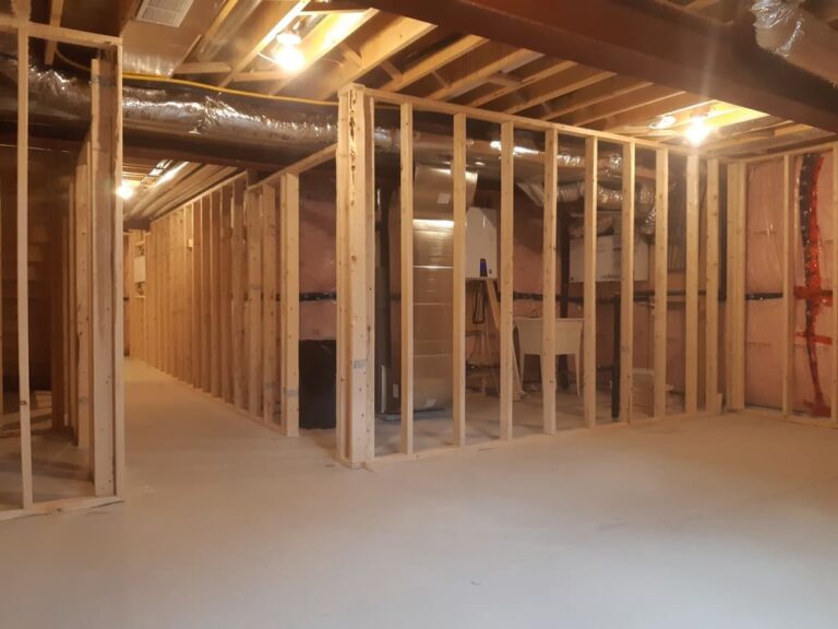Niagara basement renovation wood framing